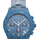 Marc Jacobs Blade Chronograph Blue Dial Blue Steel Strap Watch for Women - MBM8581 Buy Now By Marc Jacobs