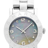 Marc Jacobs Amy Analog Mother of Pearl Grey Dial Silver Steel Strap Watch for Women - MBM8608 Buy Now By Marc Jacobs