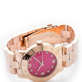 Marc Jacobs Amy Purple Dial Rose Gold Steel Strap Watch for Women - MBM8618 Buy Now By Marc Jacobs