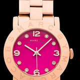 Marc Jacobs Amy Purple Dial Rose Gold Steel Strap Watch for Women - MBM8618 Buy Now By Marc Jacobs