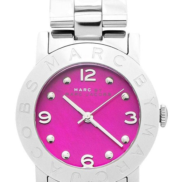 Marc Jacobs Amy Pink Dial Silver Steel Strap Watch for Women - MBM8623 Buy Now By Marc Jacobs