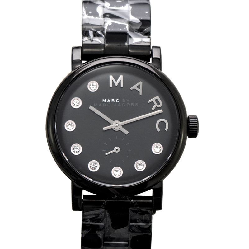 Marc Jacobs Marc Black Dial Black Steel Strap Watch for Women - MBM8673 Buy Now By Marc Jacobs