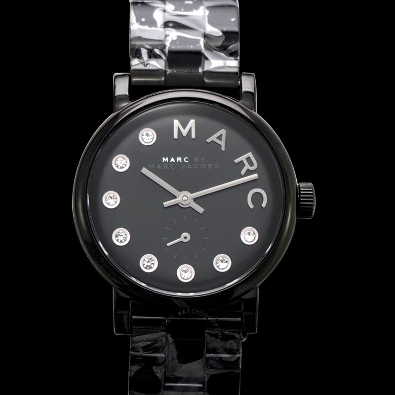 Marc Jacobs Marc Black Dial Black Steel Strap Watch for Women - MBM8673 Buy Now By Marc Jacobs