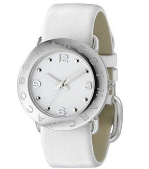 Marc Jacobs Amy White Dial White Leather Strap Watch for Women - MBM1136 Buy Now By Marc Jacobs