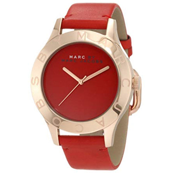 Marc Jacobs Blade Red Dial Red Leather Strap Watch for Women - MBM1204 Buy Now By Marc Jacobs