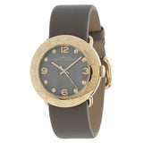 Marc Jacobs Amy Grey Dial Grey Leather Strap Watch for Women - MBM1287 Buy Now By Marc Jacobs
