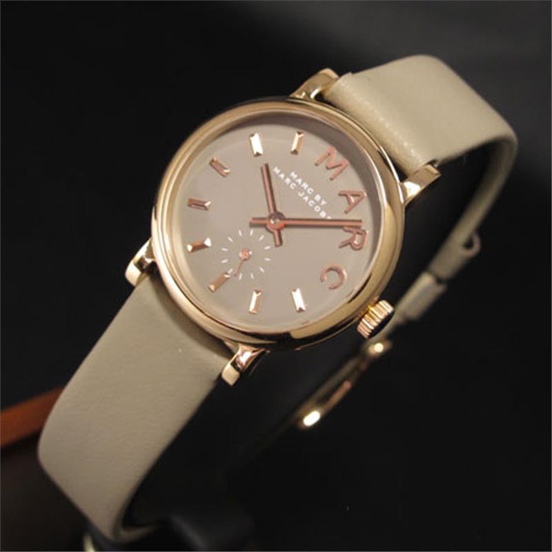 Marc Jacobs Baker Grey Dial Grey Leather Strap Watch for Women - MBM1318 Buy Now By Marc Jacobs