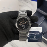Maserati Triconic Quartz Black Dial Black Steel Strap Watch For Men - R8873639003 Buy Now By Maserati