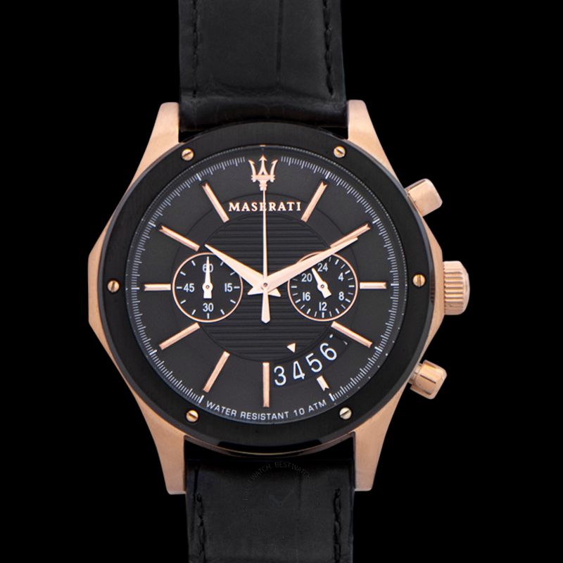 Maserati Circuito Black Dial Black Leather Strap Watch For Men - R8871627001 Buy Now By Maserati