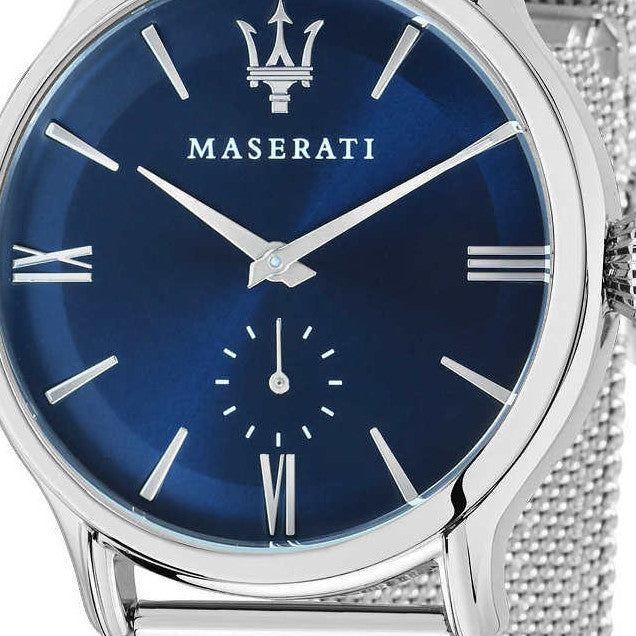 Maserati Epoca Blue Dial Silver Mesh Bracelet Watch For Men - R8853118006 Buy Now By Maserati