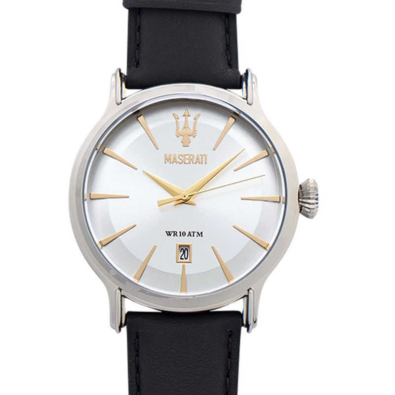 Maserati Epoca White Dial Black Leather Strap Watch For Men - R8851118002 Buy Now By Maserati