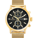 Maserati Epoca 42mm Black Dial Gold Mesh Bracelet Watch For Men - R8873618007 Buy Now By Maserati