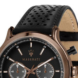 Maserati Legend Chronograph Black Dial Black Leather Strap Watch For Men - R8871638001 Buy Now By Maserati