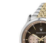 Maserati Legend Chronograph Brown Dial Two Tone Steel Strap Watch For Men - R8873638003 Buy Now By Maserati