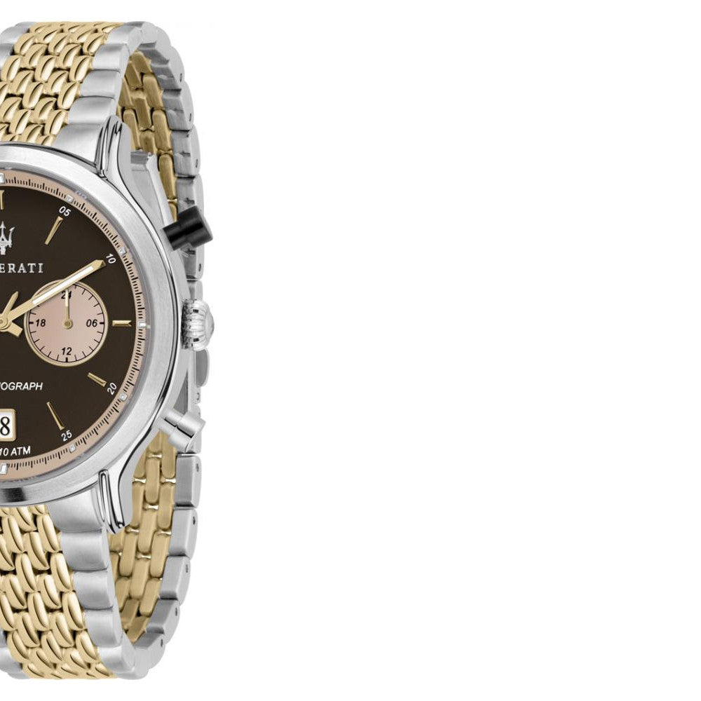 Maserati Legend Chronograph Brown Dial Two Tone Steel Strap Watch For Men - R8873638003 Buy Now By Maserati