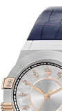 Maserati Potenza Diamonds Silver Dial Blue Leather Strap Watch For Women - R8851108502 Buy Now By Maserati
