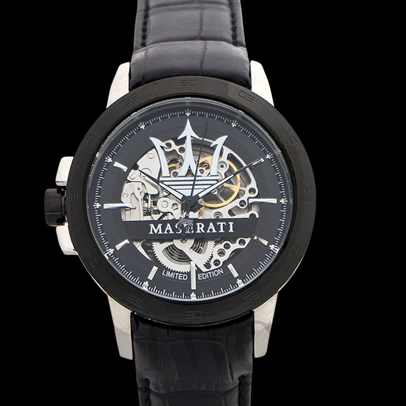 Maserati Automatic Black Dial Black Leather Strap Watch For Men - R8821119007 Buy Now By Maserati