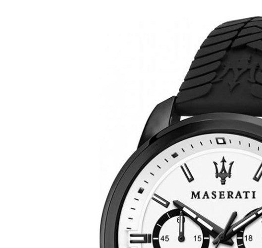 Maserati Successo 44mm White Dial Black Silicone Strap Watch For Men - R8871621010 Buy Now By Maserati