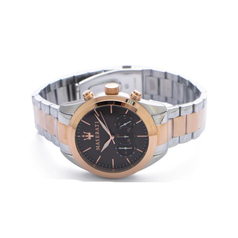 Maserati Traguardo Chronograph Brown Dial Two Tone Steel Strap Men's Watch - R8873612003 Buy Now By Maserati