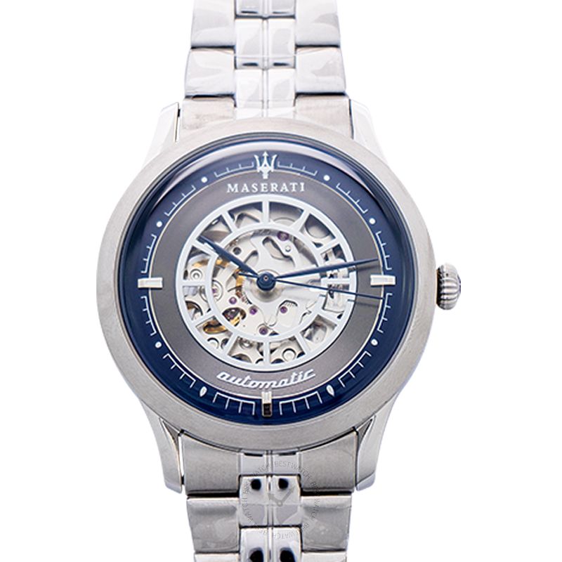 Maserati Ricordo Automatic Gray Dial Silver Steel Strap Watch For Men - R8823133003 Buy Now By Maserati