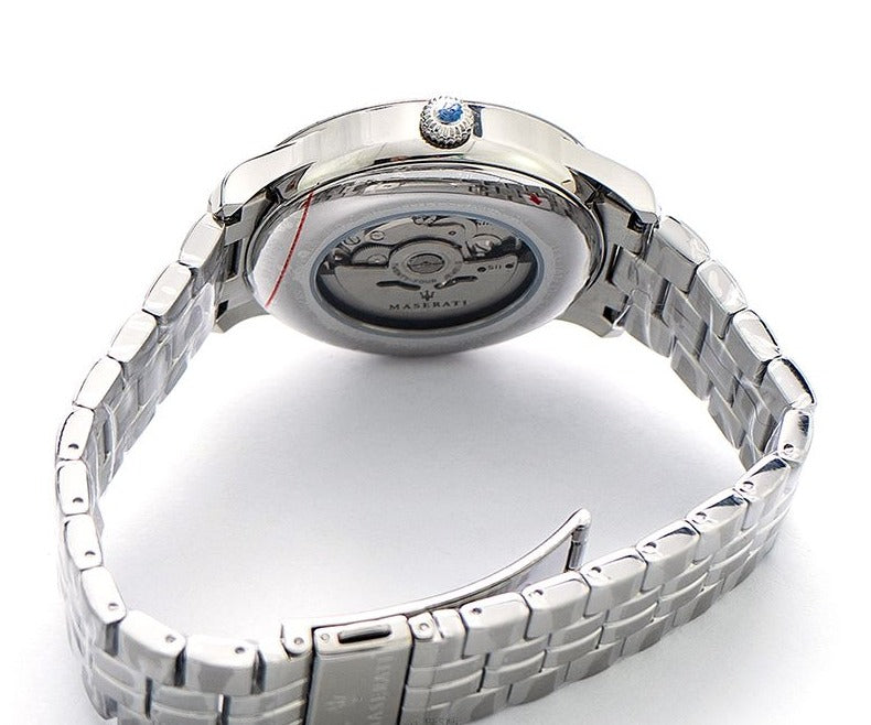 Maserati Ricordo Automatic Gray Dial Silver Steel Strap Watch For Men - R8823133003 Buy Now By Maserati