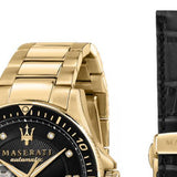Maserati SFIDA Black Dial Yellow Gold Toned Stainless Steel Watch For Men - R8823140003 Buy Now By Maserati