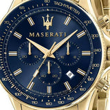 Maserati SFIDA Analog Blue Dial Gold Stainless Steel Watch For Men - R8873640008 Buy Now By Maserati