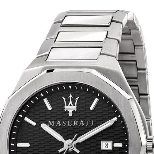 Maserati Stile Analog Black Dial Silver Steel Strap Watch For Men - R8853142003 Buy Now By Maserati