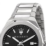 Maserati Stile Analog Black Dial Silver Steel Strap Watch For Men - R8853142003 Buy Now By Maserati