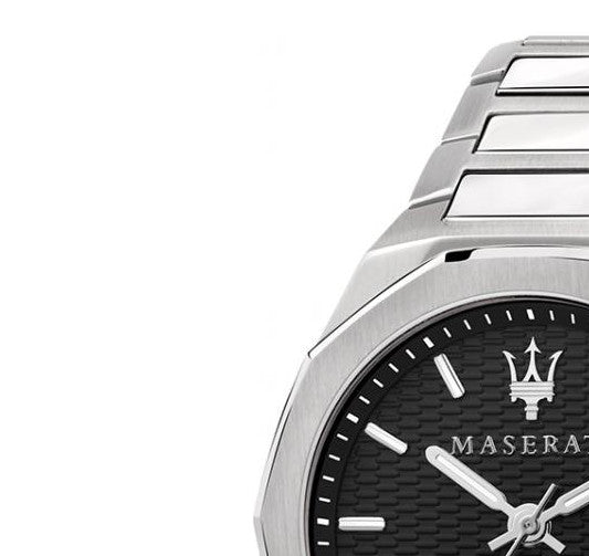 Maserati Stile Analog Black Dial Silver Steel Strap Watch For Men - R8853142003 Buy Now By Maserati