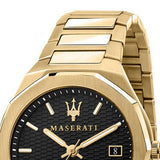 Maserati Stile Black Dial Gold Steel Strap Watch For Men - R8853142004 Buy Now By Maserati