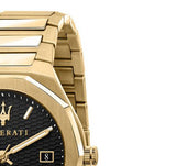 Maserati Stile Black Dial Gold Steel Strap Watch For Men - R8853142004 Buy Now By Maserati