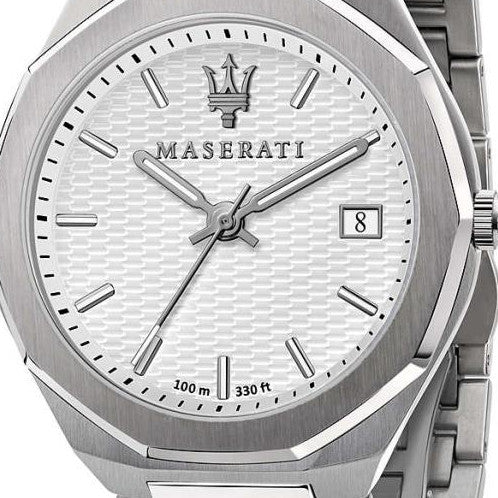 Maserati Stile 3H White Dial Silver Steel Strap Watch For Men - R8853142005 Buy Now By Maserati