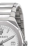 Maserati Stile 3H White Dial Silver Steel Strap Watch For Men - R8853142005 Buy Now By Maserati