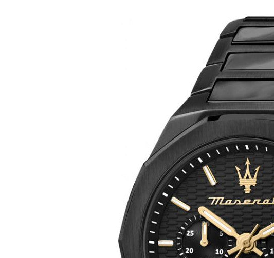 Maserati Stile Chronograph Black Dial Black Steel Strap Watch For Men - R8873642005 Buy Now By Maserati