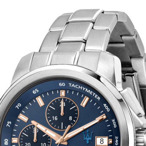 Maserati Successo 44mm Solar Blue Stainless Steel Watch For Men - R8873645004 Buy Now By Maserati
