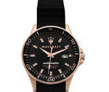 Maserati SFIDA Automatic Black Dial Black Rubber Strap Watch For Men - R8821140001 Buy Now By Maserati