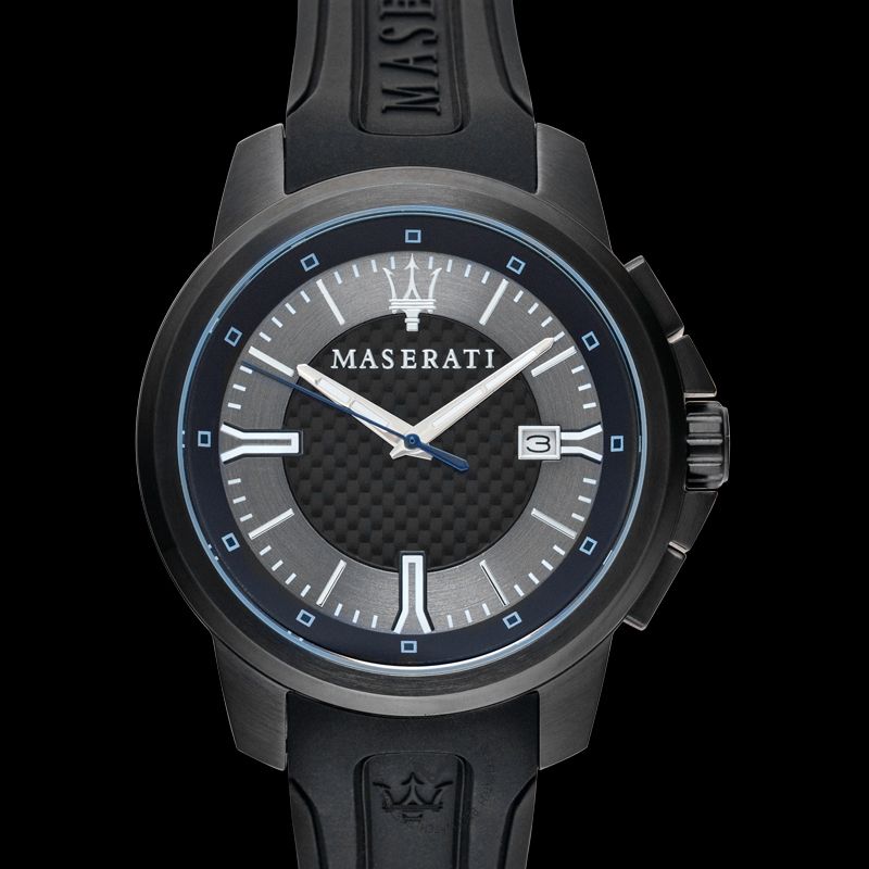 Maserati SFIDA Black Dial Black Rubber Strap Watch For Men - R8851123004 Buy Now By Maserati