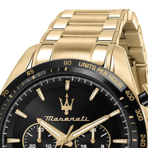 Maserati Traguardo Chronograph Black Dial Gold Steel Strap Watch For Men - R8873612041 Buy Now By Maserati