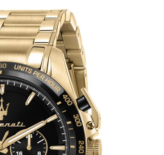 Maserati Traguardo Chronograph Black Dial Gold Steel Strap Watch For Men - R8873612041 Buy Now By Maserati