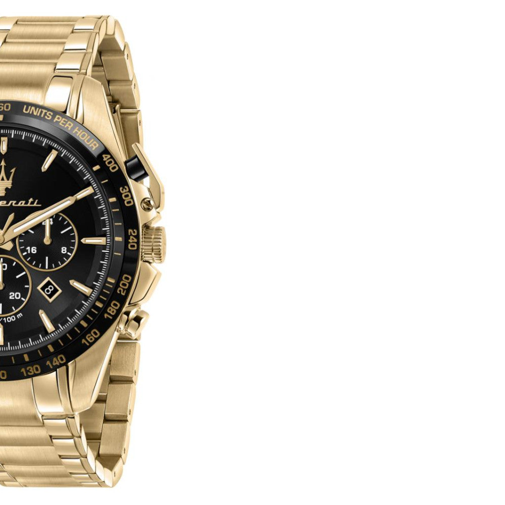 Maserati Traguardo Chronograph Black Dial Gold Steel Strap Watch For Men - R8873612041 Buy Now By Maserati