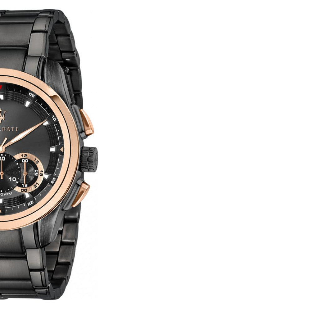 Maserati Traguardo 45mm Gun Metal Stainless Steel Black Watch For Men - R8873612016 Buy Now By Maserati