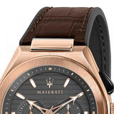 Maserati Triconic Chronograph Grey Dial Brown Leather Strap Watch For Men - R8871639003 Buy Now By Maserati