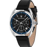Maserati Trimarano Chronograph Black Dial Black Leather Strap Watch For Men - R8871632001 Buy Now By Maserati