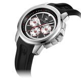 Maserati SFIDA Chronograph Black Silver Dial Black Rubber Strap Watch For Men - R8851123001 Buy Now By Maserati