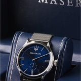 Maserati Epoca Blue Dial Silver Mesh Bracelet Watch For Men - R8853118006 Buy Now By Maserati