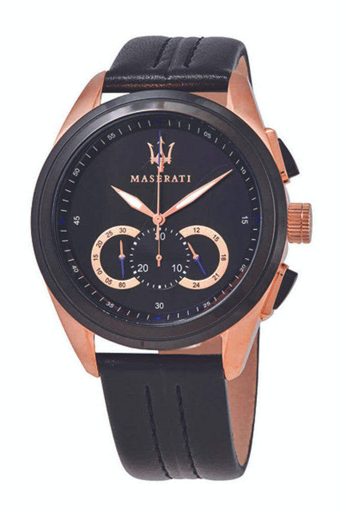 Maserati Traguardo 45mm Black Dial Watch Black Strap For Men - R8871612025 Buy Now By Maserati