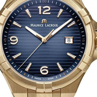 Maurice Lacroix Aikon Date Limited Edition Blue Dial Blue Leather Strap Watch For Men - AI1028-BRZ01-420-1 Buy Now By Maurice Lacroix