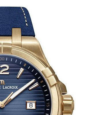 Maurice Lacroix Aikon Date Limited Edition Blue Dial Blue Leather Strap Watch For Men - AI1028-BRZ01-420-1 Buy Now By Maurice Lacroix