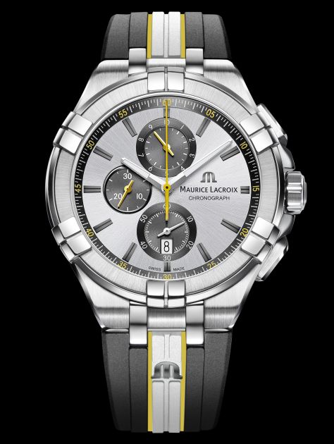 Maurice Lacroix Aikon Chronograph King of the Court Limited Edition Silver Dial Grey Rubber Strap Watch for Men - AI1018-TT030-130-K Buy Now By Maurice Lacroix